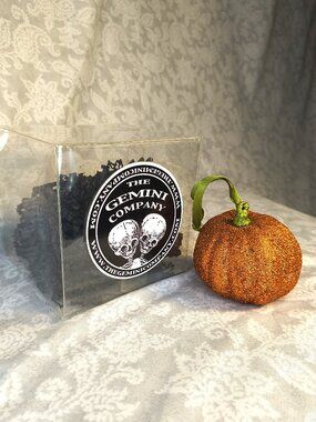 The Gemini Company 2.5" Orange glitter pumpkin Halloween / Christmas ornament